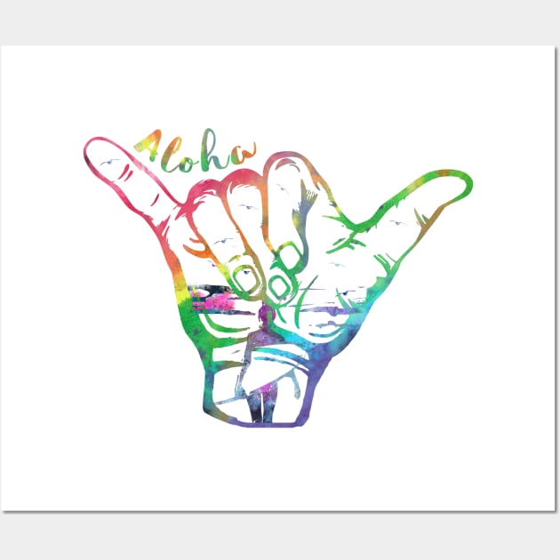 Shaka sign Wall Art by RosaliArt